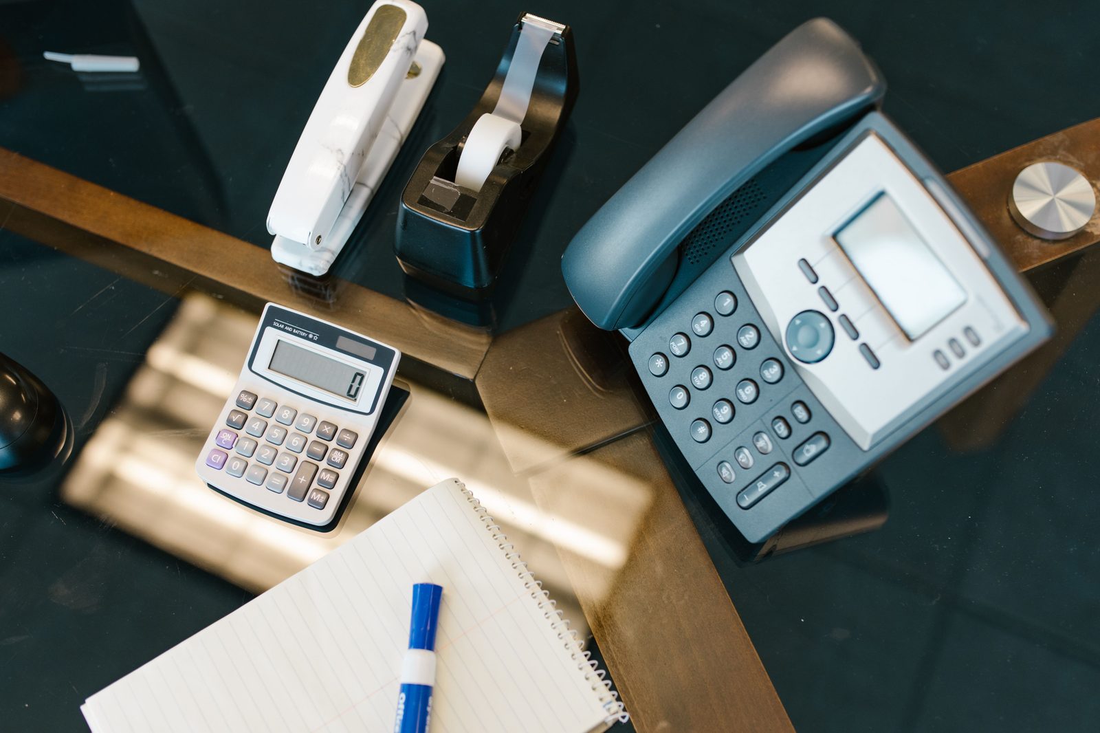 Construction sales professional on a telephone call